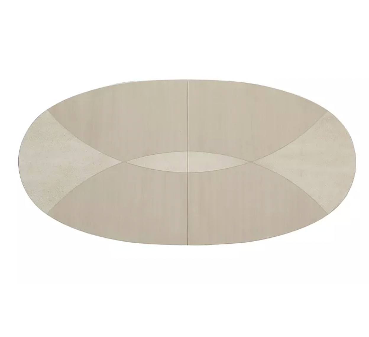 Extendable Dining Table for 8 with Silkscreened Pattern and Chrome Accents – Elegant Showroom Sample