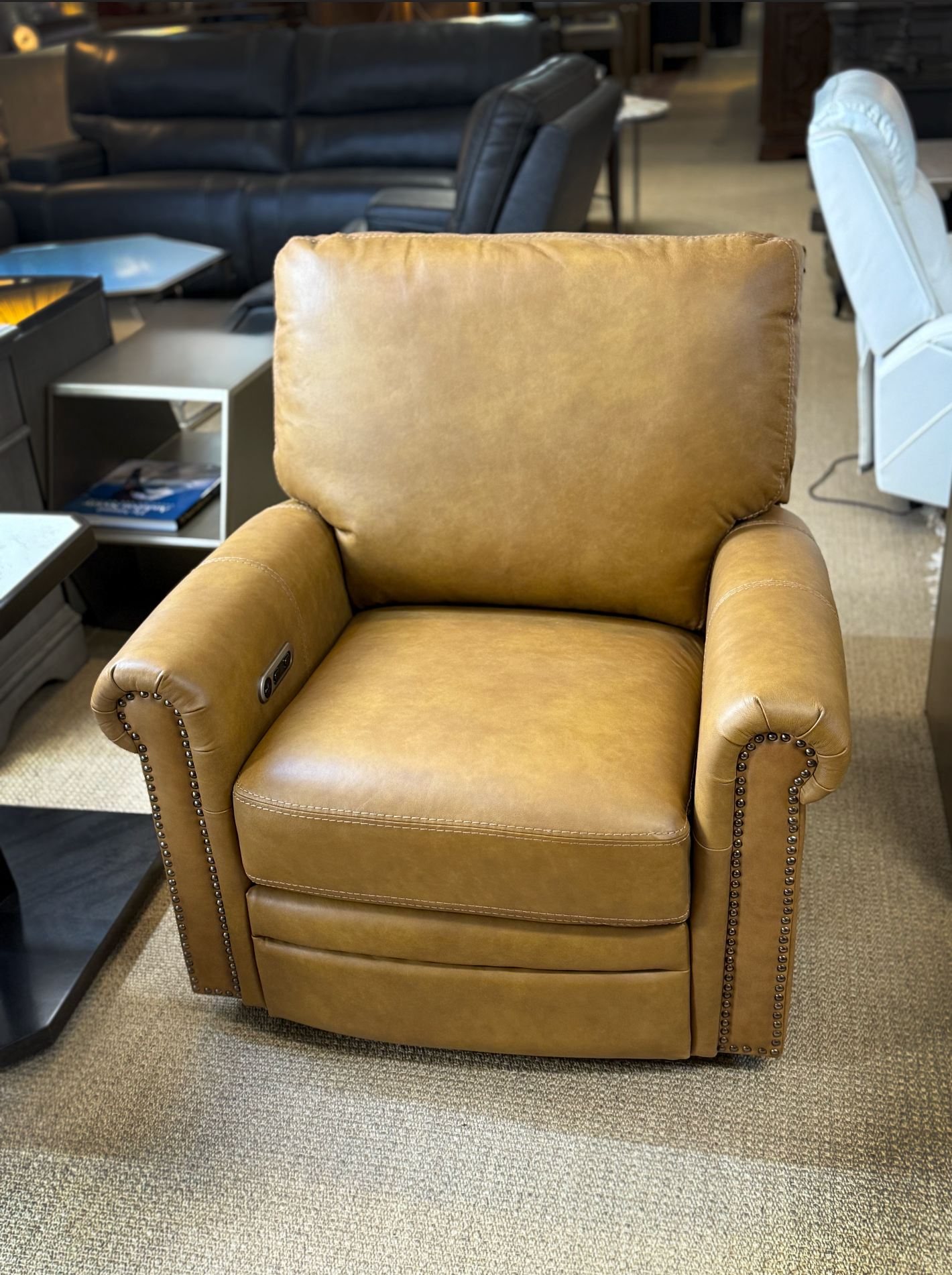 Pulaski 3-Piece Genuine Leather Power Recliner Set – Sofa, Loveseat & Chair