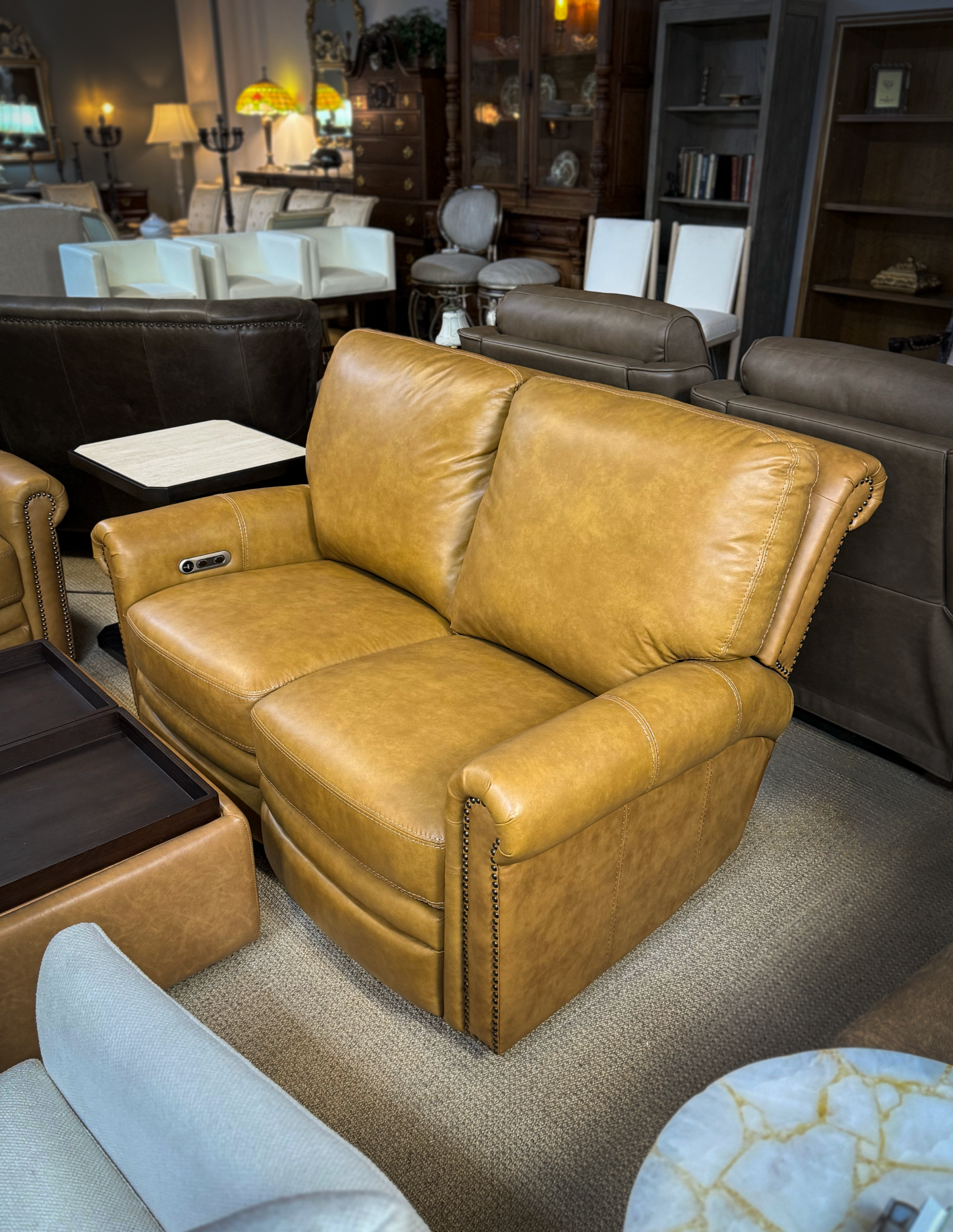 Pulaski 3-Piece Genuine Leather Power Recliner Set – Sofa, Loveseat & Chair