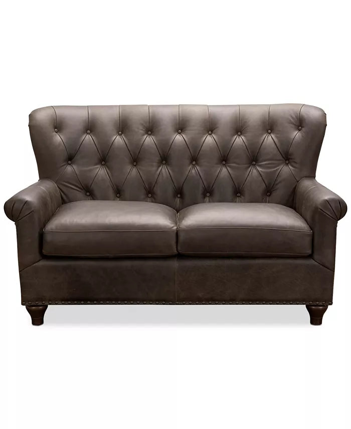 Pulaski Charlie Top-Grain Leather Loveseat – Traditional & Contemporary Design