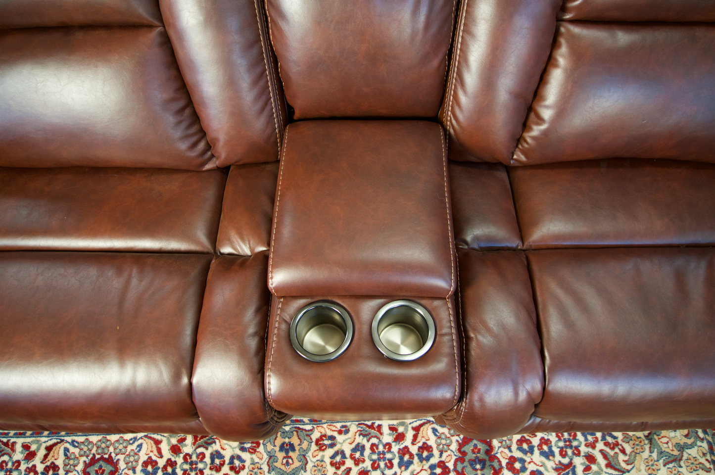 Genuine leather sectional