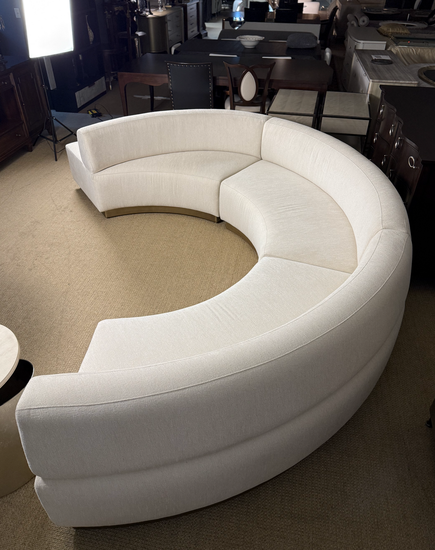 Designer Curved Modular Bouclé Sectional Sofa