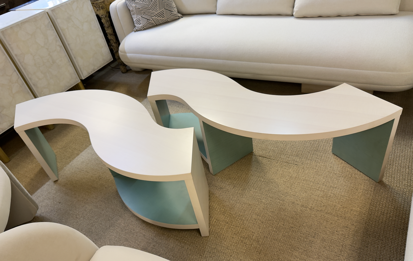 Modern Sculptural Coffee Table Set – Organic Designer Cocktail Tables