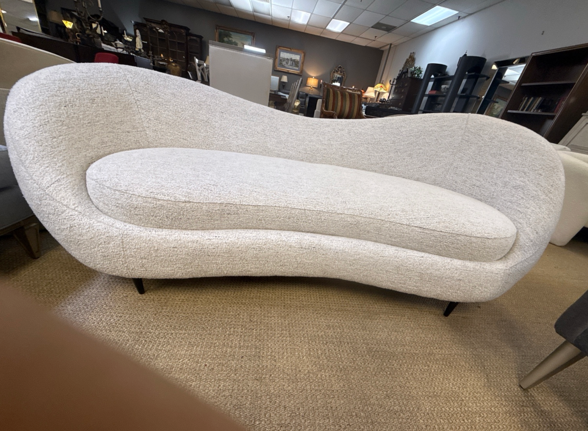 Formosa Curved Designer Sofa – Piano Black | Showroom Sample