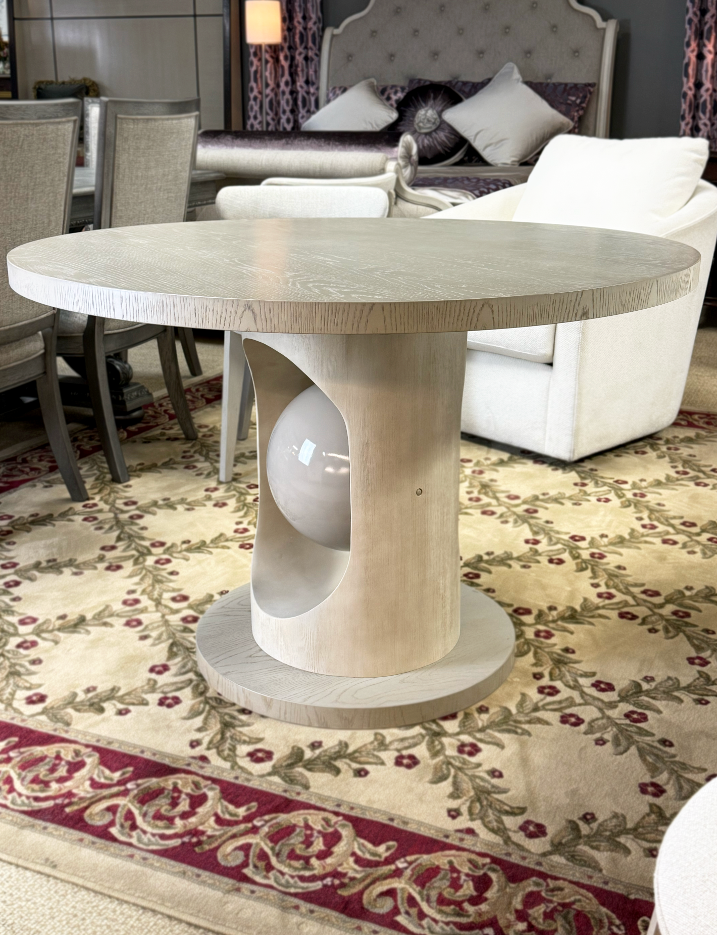 Pearl Designer Dining Table – Modern Casual Dining Collection ( Showroom Sample )