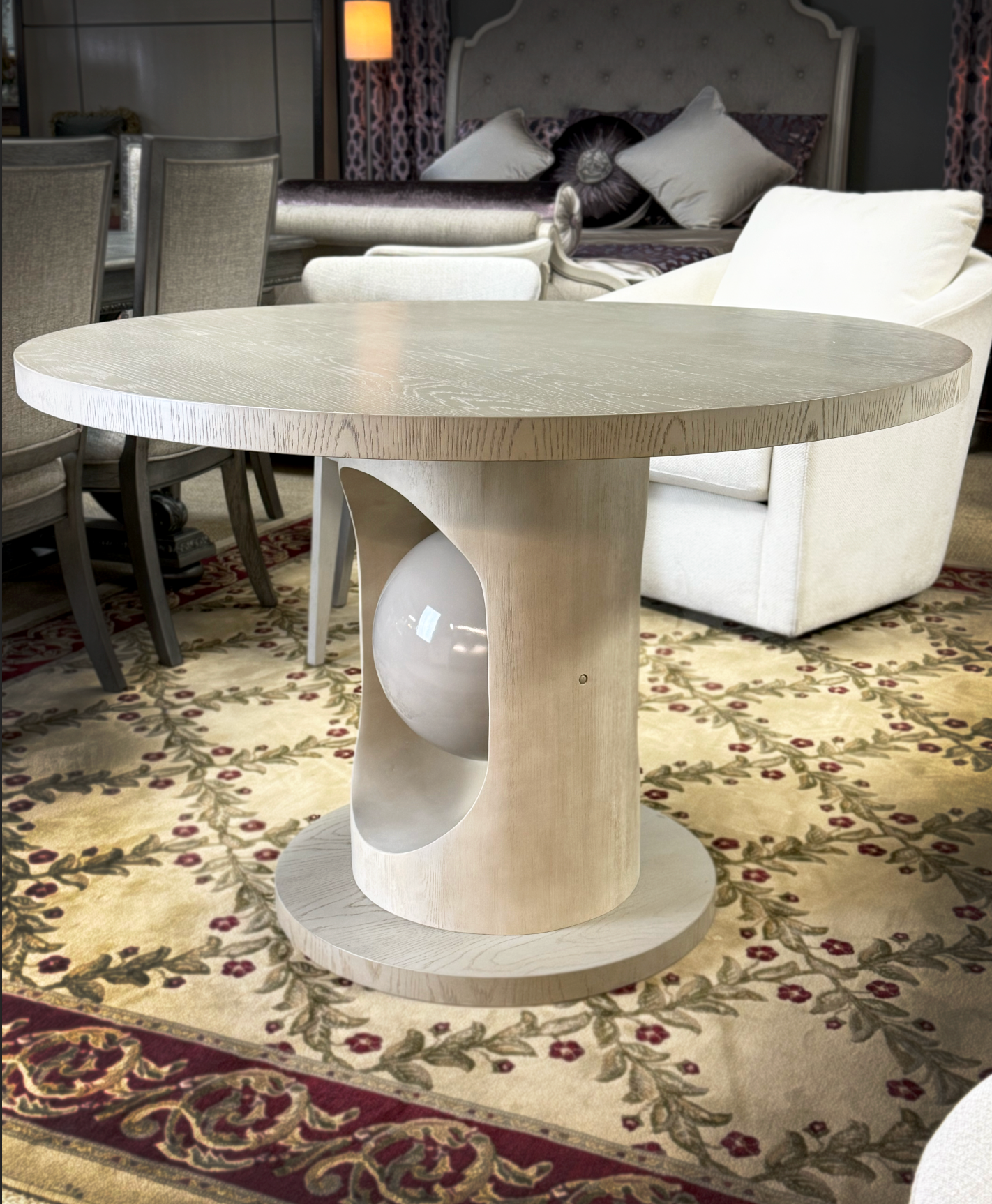 Pearl Designer Dining Table – Modern Casual Dining Collection ( Showroom Sample )