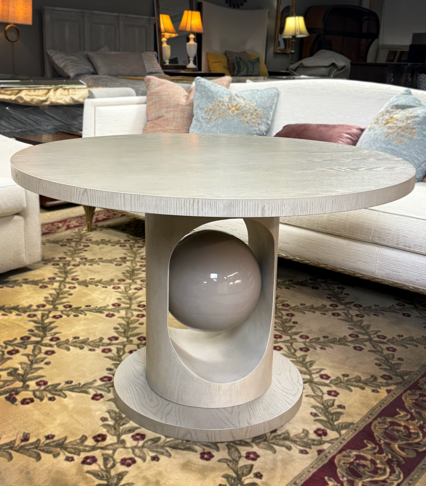 Pearl Designer Dining Table – Modern Casual Dining Collection ( Showroom Sample )