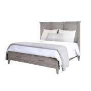 Palmera Solid Wood Storage Bed – Queen Size with Built-In Storage by Abbyson