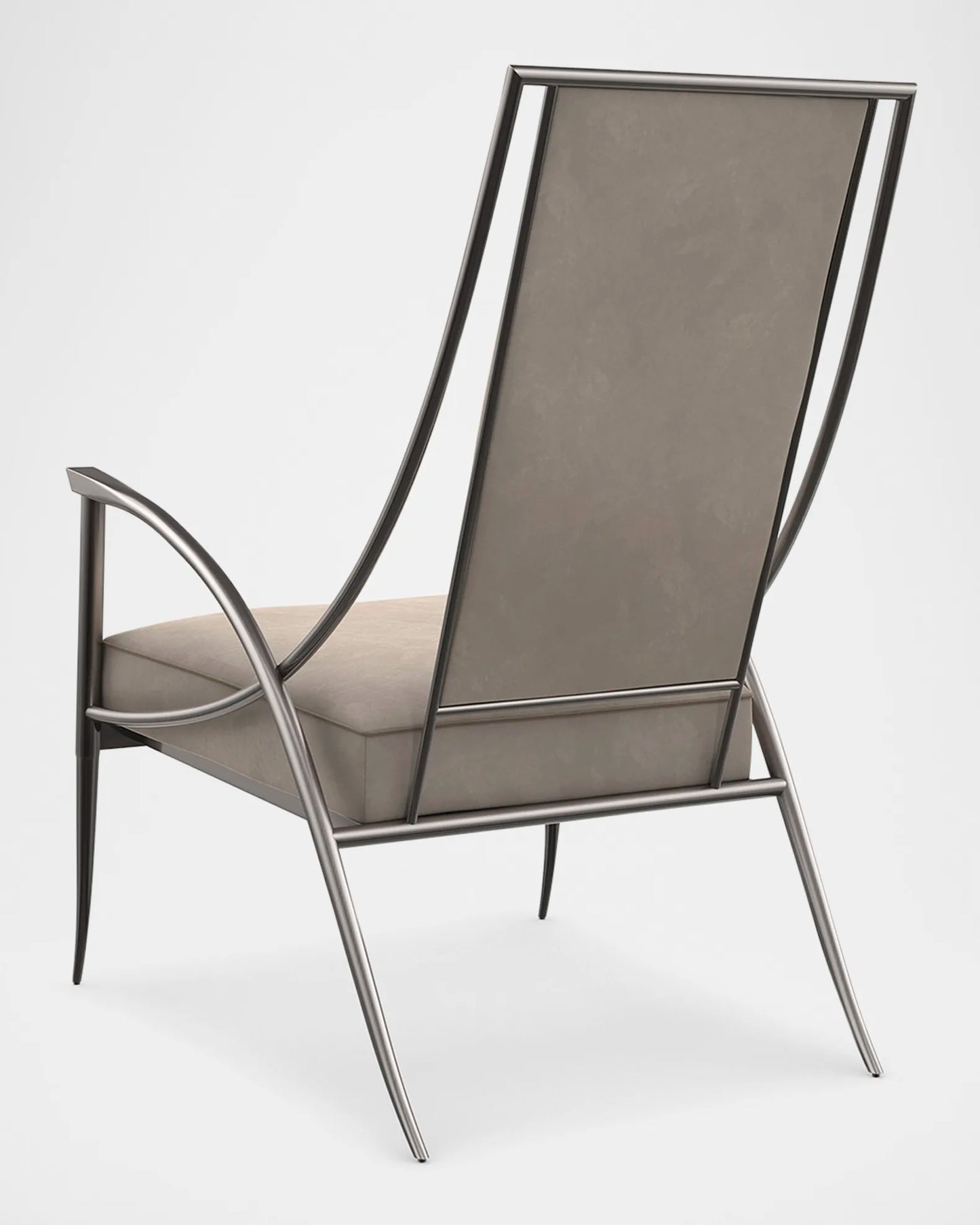 Caracole Mantis Chair – Sleek Curvilinear Design with Velvet Upholstery